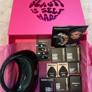 HUDA BEAUTY Makeup Set with Black and Pink Accents